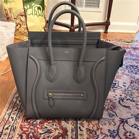 celine mini luggage kohl|celine mini luggage tote used.